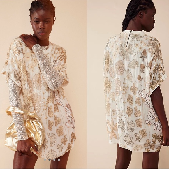 Free People Dresses & Skirts - NWT Free People Jewel Mini Dress Small Snow White Combo